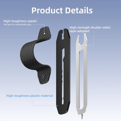 2Pcs Retractable Ring Stand – Telescopic Phone Grip with Matte Silicone Kickstand, Adhesive Hook Mount – Universal Anti-Drop Holder