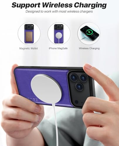 OCASE for iPhone 17 Pro Detachable Wallet Case with Card Holder, 2 in 1 PU Leather Flip Folio with RFID Blocking Stand Wrist Strap Shockproof Phone Cover 6.3 Inch 2025, Purple - color: Purple, size: iPhone 17 Pro