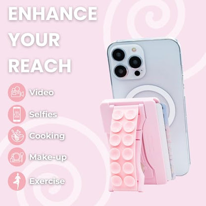 LOVEHANDLE Suction Wallet for MagSafe + Kickstand - Clear - color: Clear