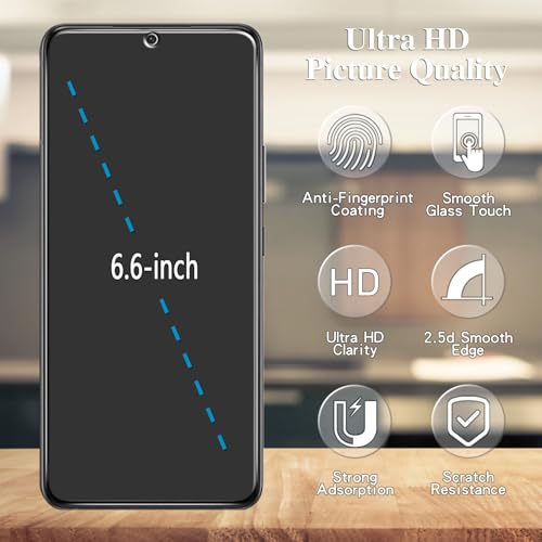 Pokolan 2+2 Pack Privacy Screen Protector for Samsung Galaxy S22 Plus - size: Samsung Galaxy S22 Plus 6.6 inches
