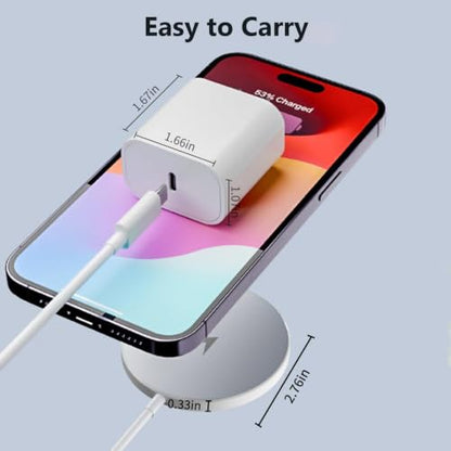Magnetic Wireless Charger 2Pack, Long 10FT Mag-Safe Charging Pad for iPhone - size: 10FT