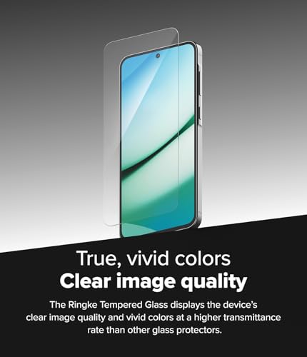 Ringke for Samsung Galaxy A36 5G Screen Protector [Easy Slide, 2 Pack] | Easy Installation with Alignment Tool, Case Friendly Premium 9H Hardness Tempered Glass - size: Galaxy A36