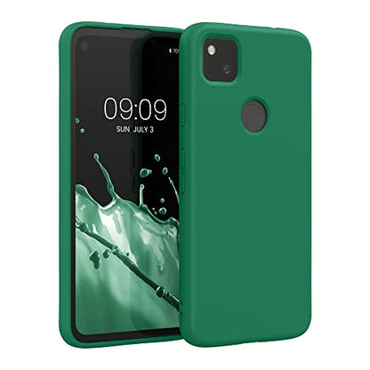 kwmobile Case Compatible with Google Pixel 4a Case - Slim Protective TPU Silicone Phone Cover - Pixie Green - color: Pixie Green