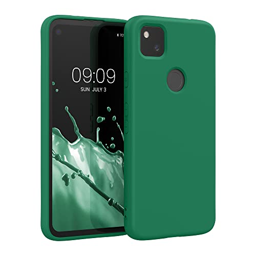 kwmobile Case Compatible with Google Pixel 4a Case - Slim Protective TPU Silicone Phone Cover - Pixie Green - color: Pixie Green