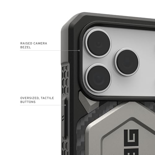 URBAN ARMOR GEAR UAG Designed for iPhone 17 Pro Case Monarch Pro - Compatible with MagSafe Military Grade Protective Cover, Titanium - color: Monarch Pro - Titanium