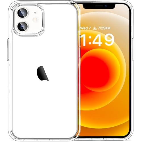 JJGoo Compatible with iPhone 12 and iPhone 12 Pro Case Clear, 2.5mm Thickness Heavy Duty Transparent Soft Anti-Scratch Protective Shockproof Bumper Cover Phone Case - color: Clear Heavy Duty