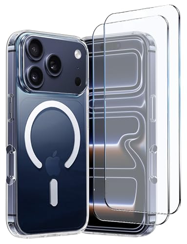 TOPF&B Magnetic Case Compatible with iPhone 17 Pro Max,Compatible with Magsafe,Anti-Yellowing Cover,Transparent Screen Protector,Clear Case for iPhone 17 Pro Max,Crystal Clear - size: iPhone 17 Pro Max Magsafe Case