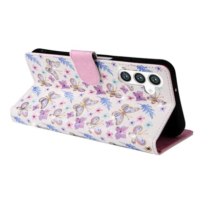 UEEBAI Wallet Case for Samsung Galaxy S23 Plus 5G, PU Leather Phone Case Kickstand RFID Blocking Flip Case with Card Slots Wrist Strap Relief Engraved Pattern Magnetic Closure Folio Case - Butterfly - color: Butterfly, size: Samsung Galaxy S23 Plus 5G