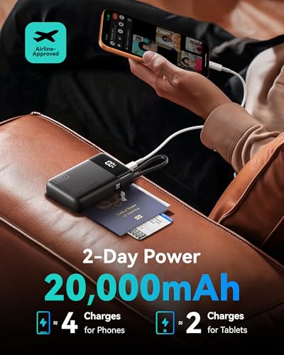 INIU Portable Charger, Smaller 45W Fast Charging Power Bank, 20000mAh Beige - color: Beige, size: 20000mAh