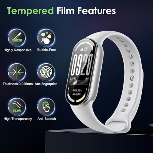 Compatible for Xiaomi Band 10 screen protector, Anti-Scratch 3D Full Screen Coverage flim, Case Friendly, HD Ultra, 3 PACK - size: Xiaomi Band 10