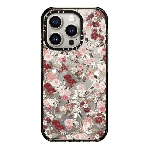 CASETiFY for iPhone 15 Pro Case - Impact Compatible with MagSafe | 8.2 ft. 4x Military Grade Drop Protection | VINTAGE FLOWER MONDAY | Black - color: 24. VINTAGE FLOWER MONDAY, size: Iphone 15 Pro (6.1")