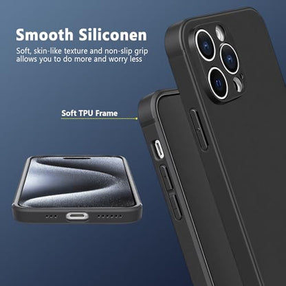 FanTEK Phone Case Compatible with iPhone 15 Pro Case, Anti-Scratch & Fingerprint Phone Case Protective Cover, Matte Black - size: iPhone 15 Pro