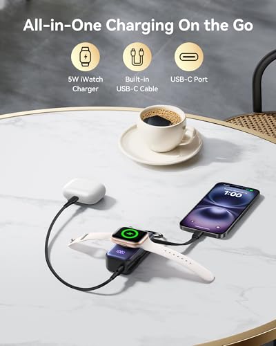 INIU SnapGo Portable Charger, 5000mAh Mini Power Bank for Apple Watch - color: Green