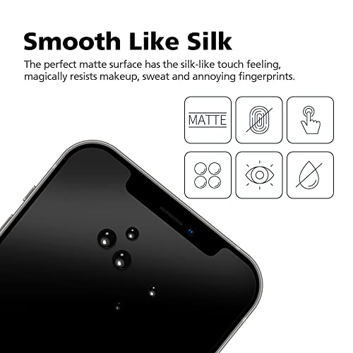 3-Pack Anti Glare Matte Screen Protector for iPhone 13 Mini, Break-Resistant PET EPU Film, Anti Fingerprint, Silky Touch, Dust Free & Easy Installation with Alignment Jig - size: iPhone 13 Mini
