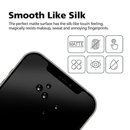 3-Pack Anti Glare Matte Screen Protector for iPhone 13/13 Pro, Break-Resistant PET EPU Film, Anti Fingerprint, Silky Touch, Dust Free & Easy Installation with Alignment Jig - size: iPhone 13/13 Pro