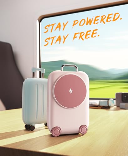Mukiya PaktVault Traveling Fast Wireless Charging Station for iPhone Duo - color: Pink