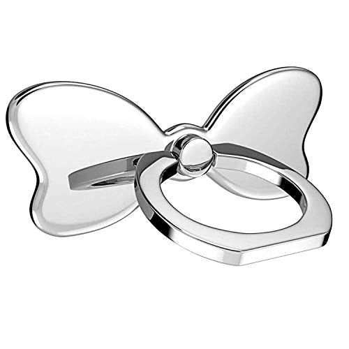 PZOZ Metal Cell Phone Finger Ring Stability Holder Back Stand Collapsible Hand Grip Knob Loop Car Mount Hook Kickstand 360 for iPhone Samsung Galaxy Mobile Cute Accessories (Silver) - color: Silver