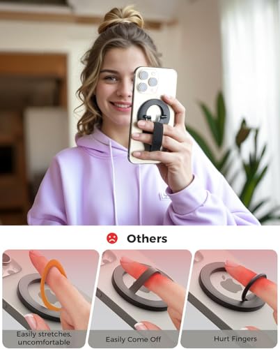 SUPERONE Magnetic Phone Stand Holder for Magsafe Phone Grip with Strap