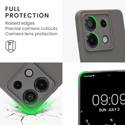 kwmobile Case Compatible with Xiaomi Redmi Note 13 Pro 5G / Poco X6 5G Case - Protective Slim TPU Phone Cover - Soft Matte Finish - Stone Dust - color: Stone Dust, size: Redmi Note 13 Pro 5G / Poco X6 5G