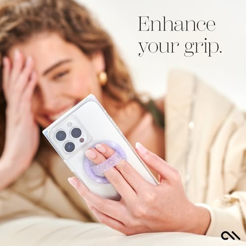 Case-Mate Magnetic Phone Loop Grip - MagSafe Holder - Purple Sparkle - color: Purple Sparkle