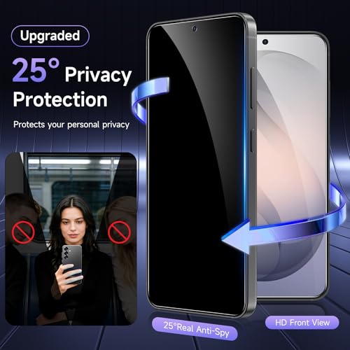 Asstar 2 Pack for Samsung Galaxy S26 Privacy Screen Protector - color: Black-Galaxy S26