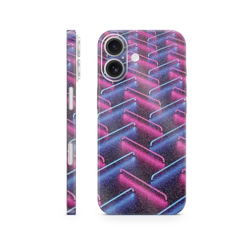 Glossy Glitter Phone Skin Compatible with Apple iPhone 17 - Neon Diamond - Premium 3M Vinyl Protective Wrap Decal Cover - Easy to Apply | Crafted in The USA by MightySkins - color: Neon Diamond, size: iPhone 17 (Full Wrap), style: Glossy Glitter Finish