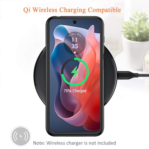 Wireless Charging Case for Moto G Play 2024, Upgraded 10000mAh Rechargeable Portable Charging Case Compatible with Moto G Play 2024 (6.5 inch) with Carplay Extended Battery Pack Charger Case (Black) - size: Moto G Play 2024