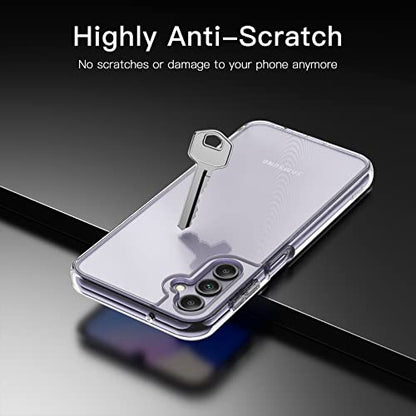 JETech Case for Samsung Galaxy A14, Anti-Yellowing, Clear | Shockproof Protection, Scratch Resistant Hard PC Back, Durable Transparent TPU Bumper - color: Clear, size: Galaxy A14