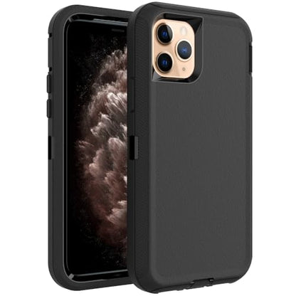 Case for iPhone 11 Pro, Heavy-Duty Tough Rugged Shockproof Drop Protective Cover Phone Cases, Black - color: Black+Black, size: iPhone 11 Pro