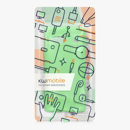 kwmobile Case Compatible with Google Pixel 7a Case - Protective Slim TPU Phone Cover - Soft Matte Finish - Lime Green - color: lime green