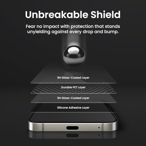 2 Pack Ultra-Thin Hybrid Screen Protector Compatible with iPhone 17 Air, 9H Glass-Coated PET Film [Unbreakable] Ultra Clear, Scratch Resistant, Case-Friendly, Easy Install with Alignment Jig - size: iPhone 17 Air