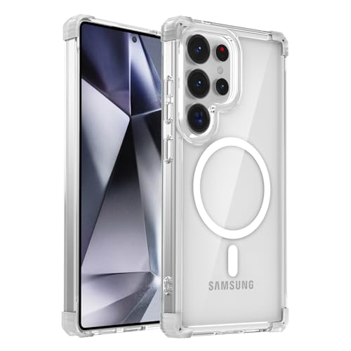 Compatible for Samsung Galaxy S26 Ultra Case Magnetic Clear [Compatible with Magsafe] [15FT Military-Grade Protective] Heavy Duty Shockproof for Galaxy S26 Ultra Cover 2026 Clear - color: Clear, size: For Samsung Galaxy S26 Ultra Case 6.9"