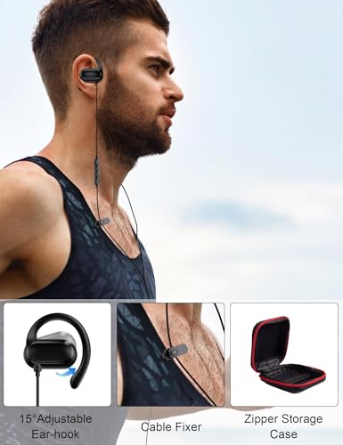 AHFYCIH Open Ear USB C Headphones Wired Earbuds with Over Ear Hook - color: Black