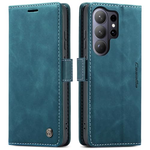 Compatible with Samsung Galaxy S26 Ultra Case with Card Holder, Kickstand Protective Flip Folio Leather Wallet Case for Galaxy S26 Ultra 5G 6.9 inch (Blue) - color: Blue, size: S26 Ultra 6.9 Inch