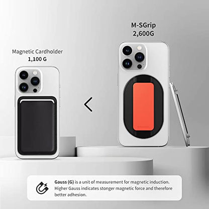 Sinjimoru Magnetic Phone Grip for MagSafe, Silicone Phone Strap, Light Grey - color: Light Grey