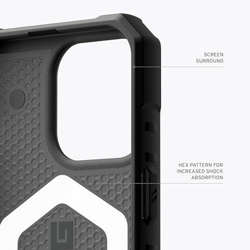 URBAN ARMOR GEAR UAG Case [Updated Ver.] Compatible with iPhone 15 Pro Case 6.1" Pathfinder Silver Built-in Magnet Compatible with MagSafe Charging Rugged Military Grade Dropproof Protective Cover - color: Silver
