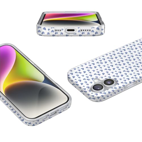 Casely iPhone 17 Case | Lovebug | Blue Hearts | Compatible with MagSafe | Classic Ultra Slim Design - color: Lovebug | Blue Hearts
