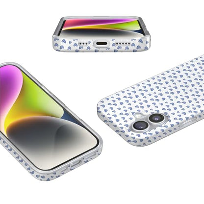 Casely iPhone 17 Case | Lovebug | Blue Hearts | Compatible with MagSafe | Classic Ultra Slim Design - color: Lovebug | Blue Hearts