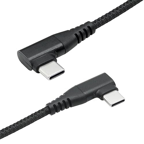 90 Degree USB C Power Data Cable 6FT, 60W PD Fast Charging & 480Mbps Data - style: Black - 2M/6FT