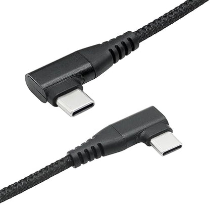 90 Degree USB C Power Data Cable 3FT, 60W PD Fast Charging & 480Mbps Data - style: Black - 1M/3FT