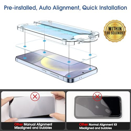 amFilm OneTouch for Samsung Galaxy S24+ Plus Screen Protector TemperedGlass - size: S24P-6.7"
