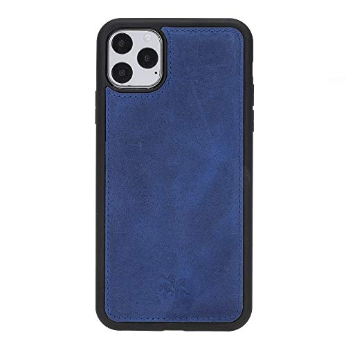 Venito Lucca Leather Case Compatible with iPhone 11 Pro Max (6,5inch) – Extra Secure with Padded Back Cover -Antique Dark Blue - color: Antique Dark Blue, size: iPhone 11 Pro Max