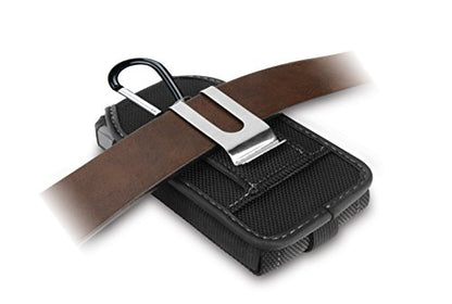 ToughTested Heavy Duty Phone Holster, Belt Clip & Carabiner Tactical Pouch | Rugged smartphone case with 6-point protection and secure hook-and-loop closure for worksites and travel