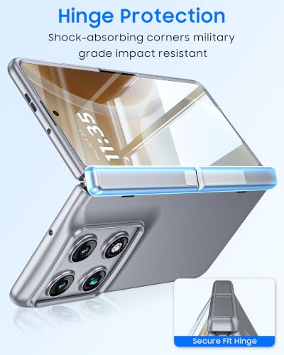 GooseBox for Motorola Razr Fold Case 2026 Phone Case Built-in Screen Protector & Hinge Protection & Hidden Kickstand Razr Fold Case with Full Body Shockproof Protective Phone Case Gray - color: Gray