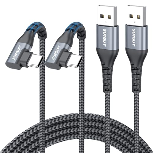 Right Angle USB C Cable 6FT, USB to USB C Cable Fast Charging [2Pack] - size: 6FT