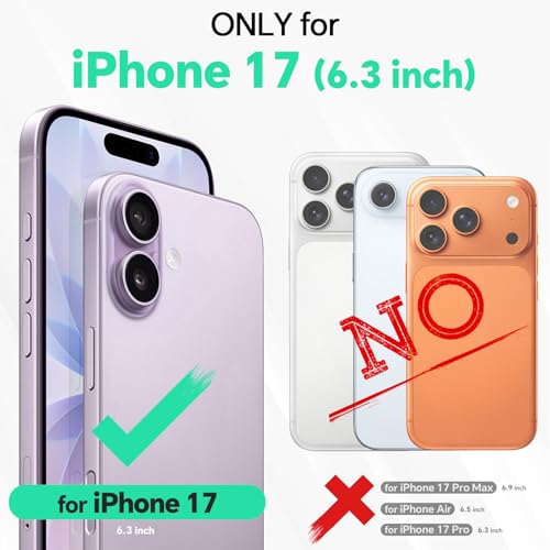 TUCCH Case Wallet for iPhone 17 (6.3") 2025, RFID Blocking Folio, Dark Blue | 4 Card Holders, Kickstand, PU Leather, Magnetic Closure, Shockproof TPU Shell, Protective Flip Cover - color: Dark Blue