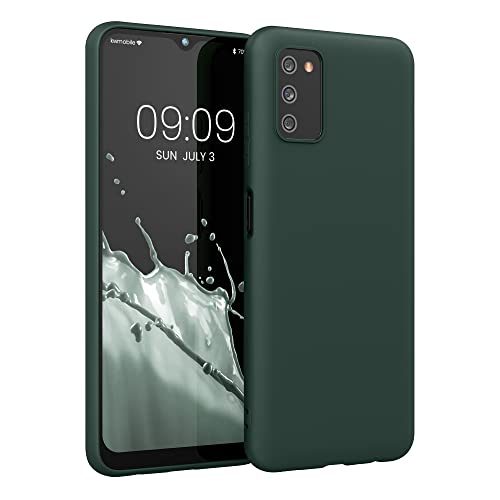 kwmobile Case Compatible with Samsung Galaxy A03s Case - Soft Slim Protective TPU Silicone Cover - Moss Green - color: moss green