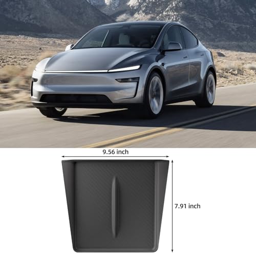 Wireless Charging Pad for 2025-2026 Tesla Model Y Juniper, Ultra-Thin Model Y Juniper Protective Silicone Mat Cover Accessories (Black) - color: Black