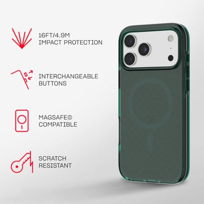 Tech21 EvoCheck with MagSafe for Apple iPhone 17 Pro Max Quantum Green - color: Green, size: iPhone 17 Pro Max