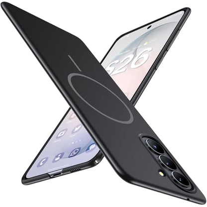 Ultra Thin Case for Samsung Galaxy S26, Silky Touch Anti-Fingerprint, Slim Hard PC Matte Cover Compatible with Mag-Safe Anti-Scratch Shockproof Protective Cases for Samsung S26 5G (Black) - color: Black